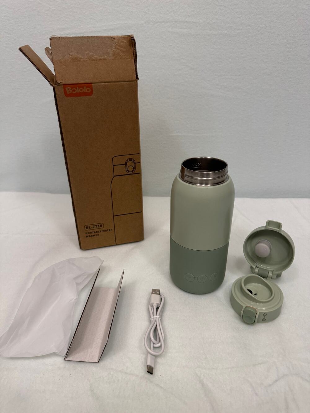 BOLOLO Portable Bottle Warmer, 10oz Breastmilk & Formula Heater for Travel